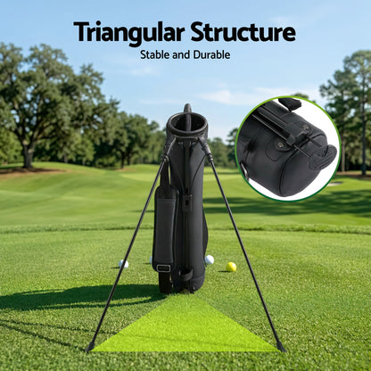 Everfit Golf Stand Bag Lightweight Sunday Pitch And Putt Bag Black-Sports &amp; Fitness > Golf > Golf Accessories-PEROZ Accessories