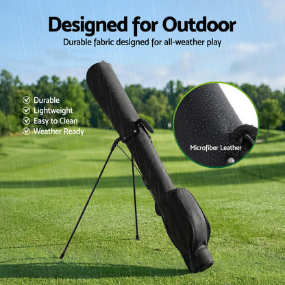 Everfit Golf Stand Bag Lightweight Sunday Pitch And Putt Bag Black-Sports &amp; Fitness > Golf > Golf Accessories-PEROZ Accessories