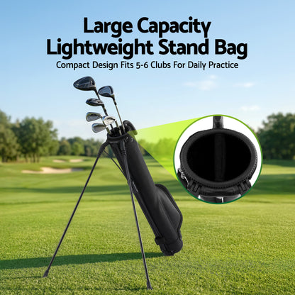 Everfit Golf Stand Bag Lightweight Sunday Pitch And Putt Bag Black-Sports &amp; Fitness > Golf > Golf Accessories-PEROZ Accessories