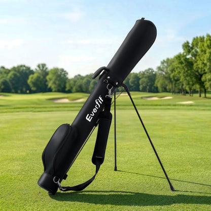 Everfit Golf Stand Bag Lightweight Sunday Pitch And Putt Bag Black-Sports &amp; Fitness > Golf > Golf Accessories-PEROZ Accessories
