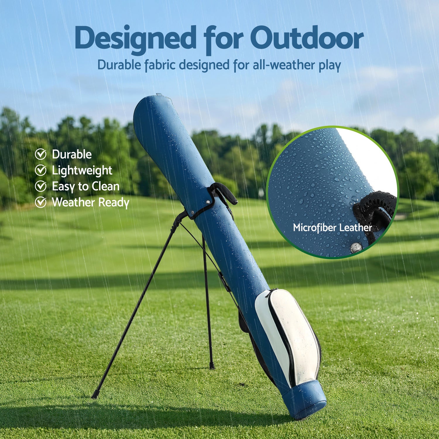 Everfit Golf Stand Bag Lightweight Sunday Pitch And Putt Bag Blue-Sports &amp; Fitness > Golf > Golf Accessories-PEROZ Accessories