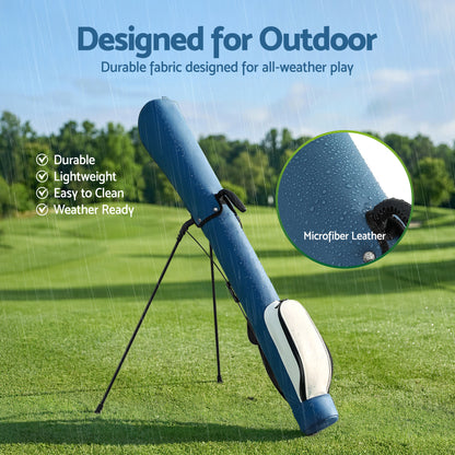 Everfit Golf Stand Bag Lightweight Sunday Pitch And Putt Bag Blue-Sports &amp; Fitness > Golf > Golf Accessories-PEROZ Accessories