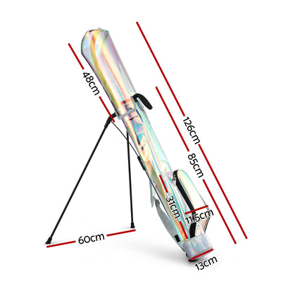 Everfit Golf Stand Bag Lightweight Sunday Pitch And Putt Bag Holographic-Sports &amp; Fitness > Golf > Golf Accessories-PEROZ Accessories