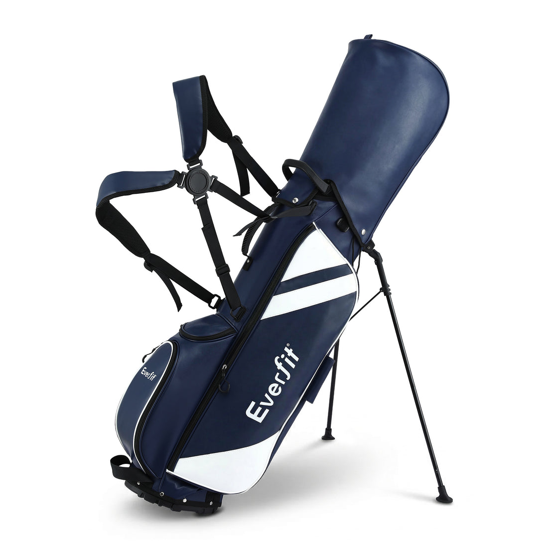 Everfit Golf Stand Bag Lightweight Carry Bag Dual Strap Club Divider Blue-Sports &amp; Fitness > Golf > Golf Accessories-PEROZ Accessories