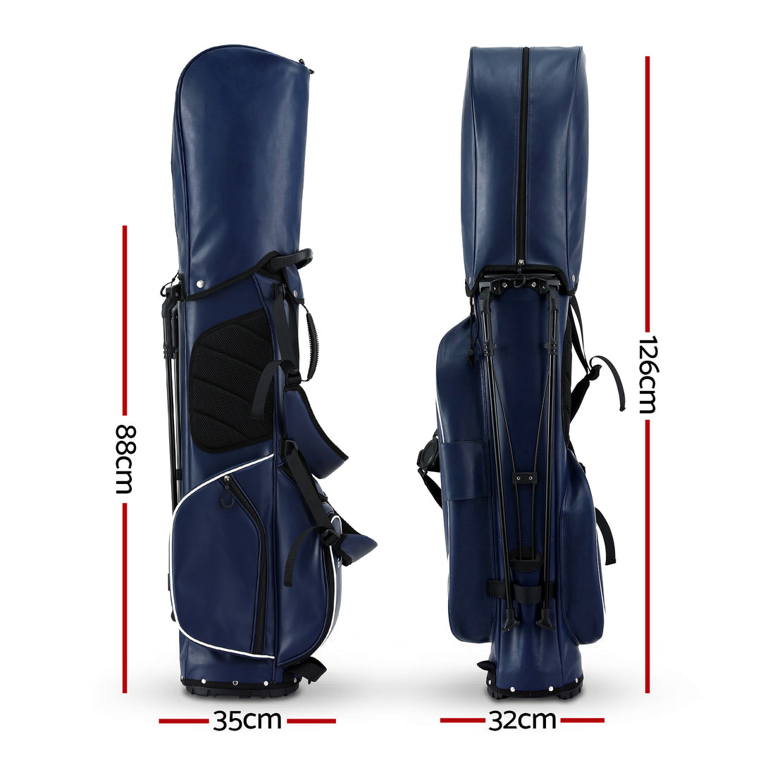 Everfit Golf Stand Bag Lightweight Carry Bag Dual Strap Club Divider Blue-Sports &amp; Fitness > Golf > Golf Accessories-PEROZ Accessories