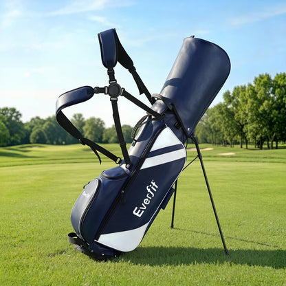Everfit Golf Stand Bag Lightweight Carry Bag Dual Strap Club Divider Blue-Sports &amp; Fitness > Golf > Golf Accessories-PEROZ Accessories