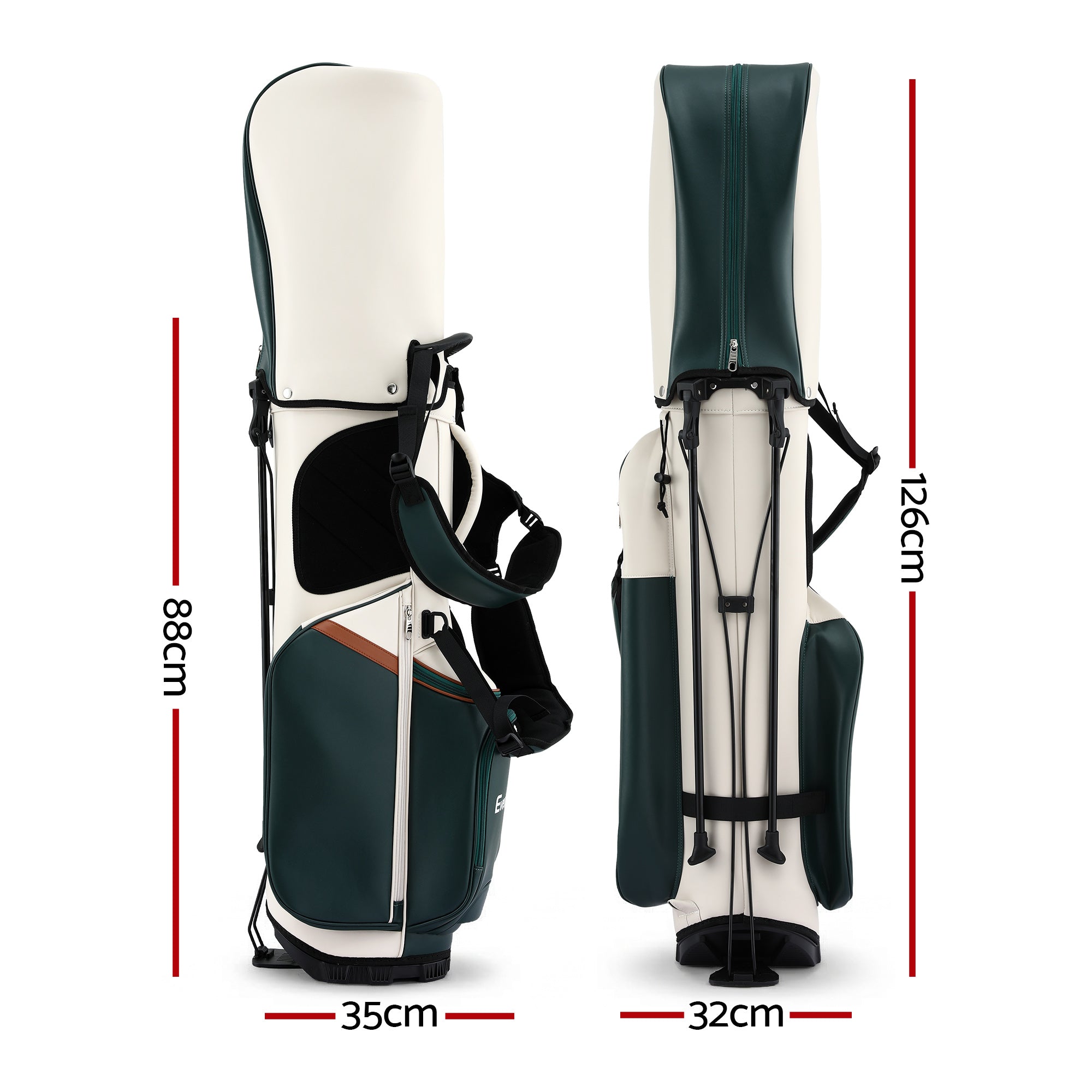 Everfit Golf Stand Bag Lightweight Carry Bag Dual Strap Club Divider-Sports &amp; Fitness > Golf > Golf Accessories-PEROZ Accessories