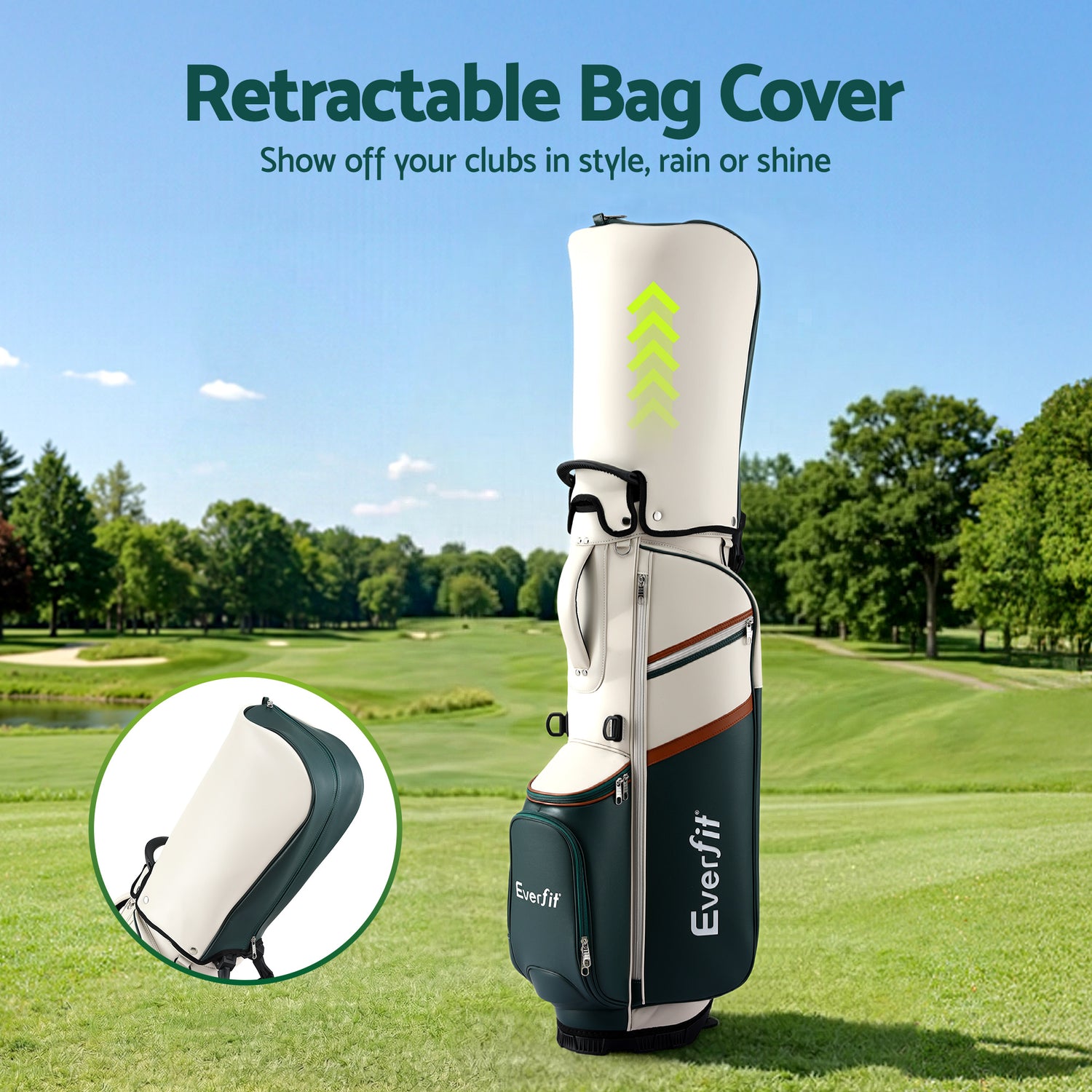 Everfit Golf Stand Bag Lightweight Carry Bag Dual Strap Club Divider-Sports &amp; Fitness > Golf > Golf Accessories-PEROZ Accessories