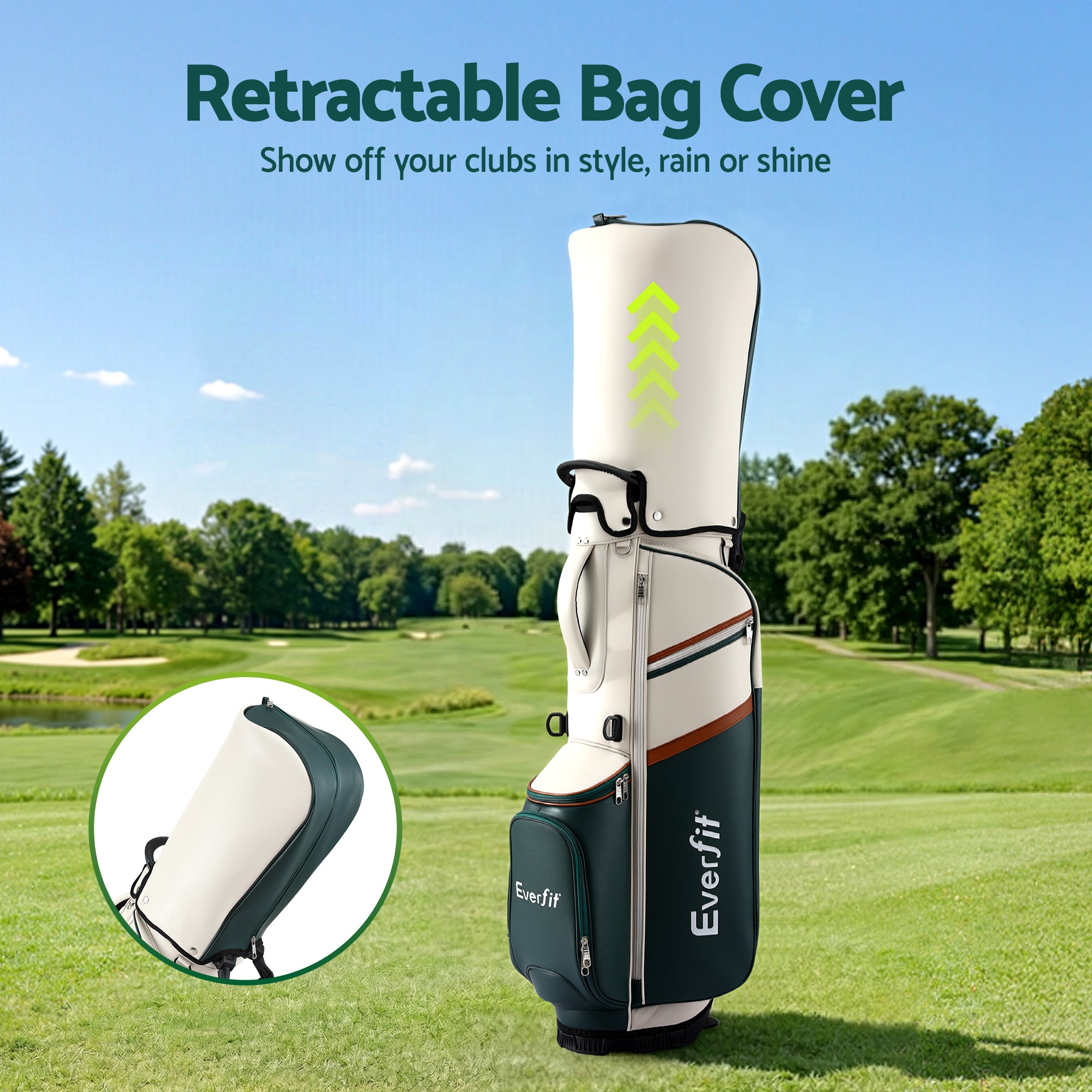 Everfit Golf Stand Bag Lightweight Carry Bag Dual Strap Club Divider-Sports &amp; Fitness > Golf > Golf Accessories-PEROZ Accessories