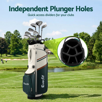 Everfit Golf Stand Bag Lightweight Carry Bag Dual Strap Club Divider-Sports &amp; Fitness > Golf > Golf Accessories-PEROZ Accessories