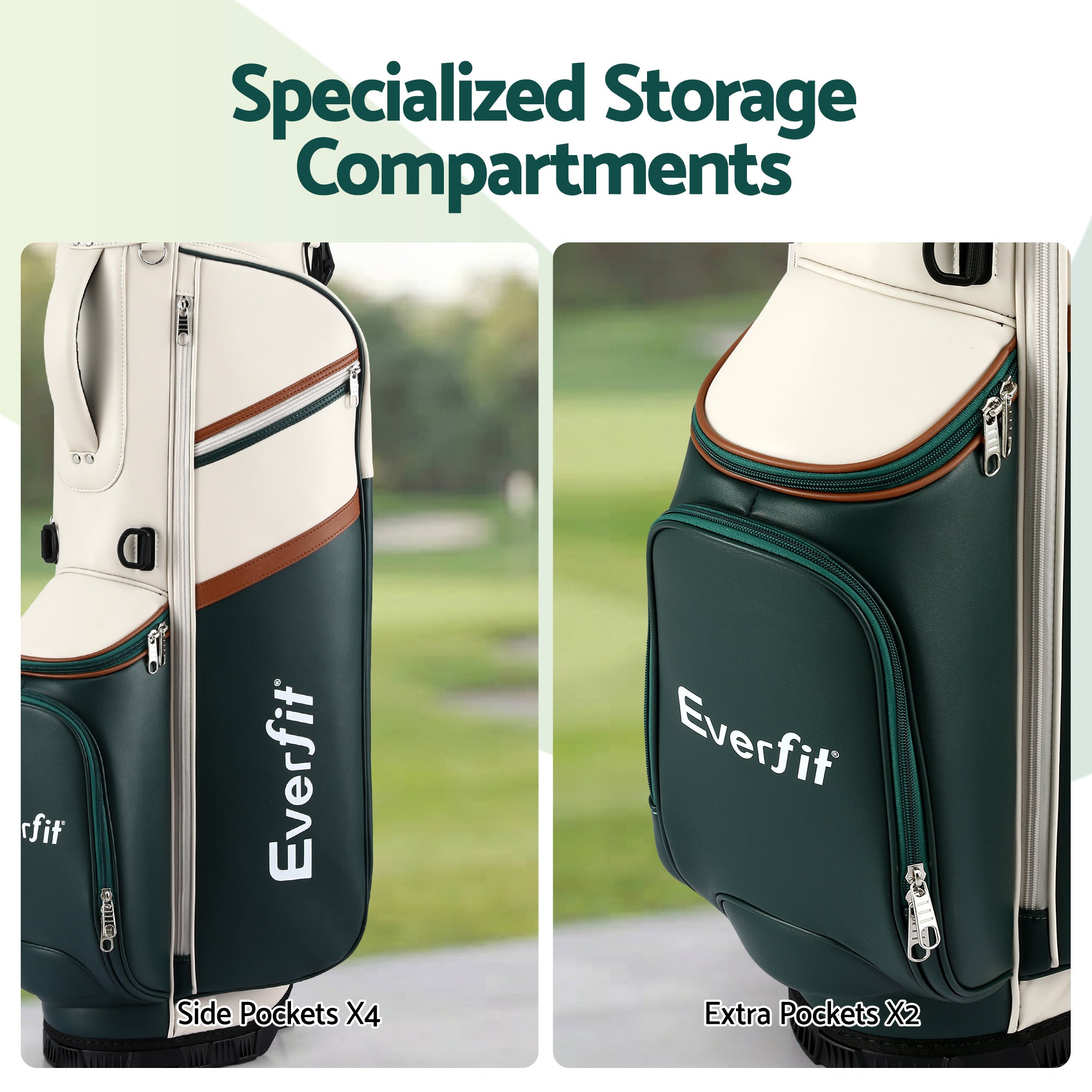 Everfit Golf Stand Bag Lightweight Carry Bag Dual Strap Club Divider-Sports &amp; Fitness > Golf > Golf Accessories-PEROZ Accessories