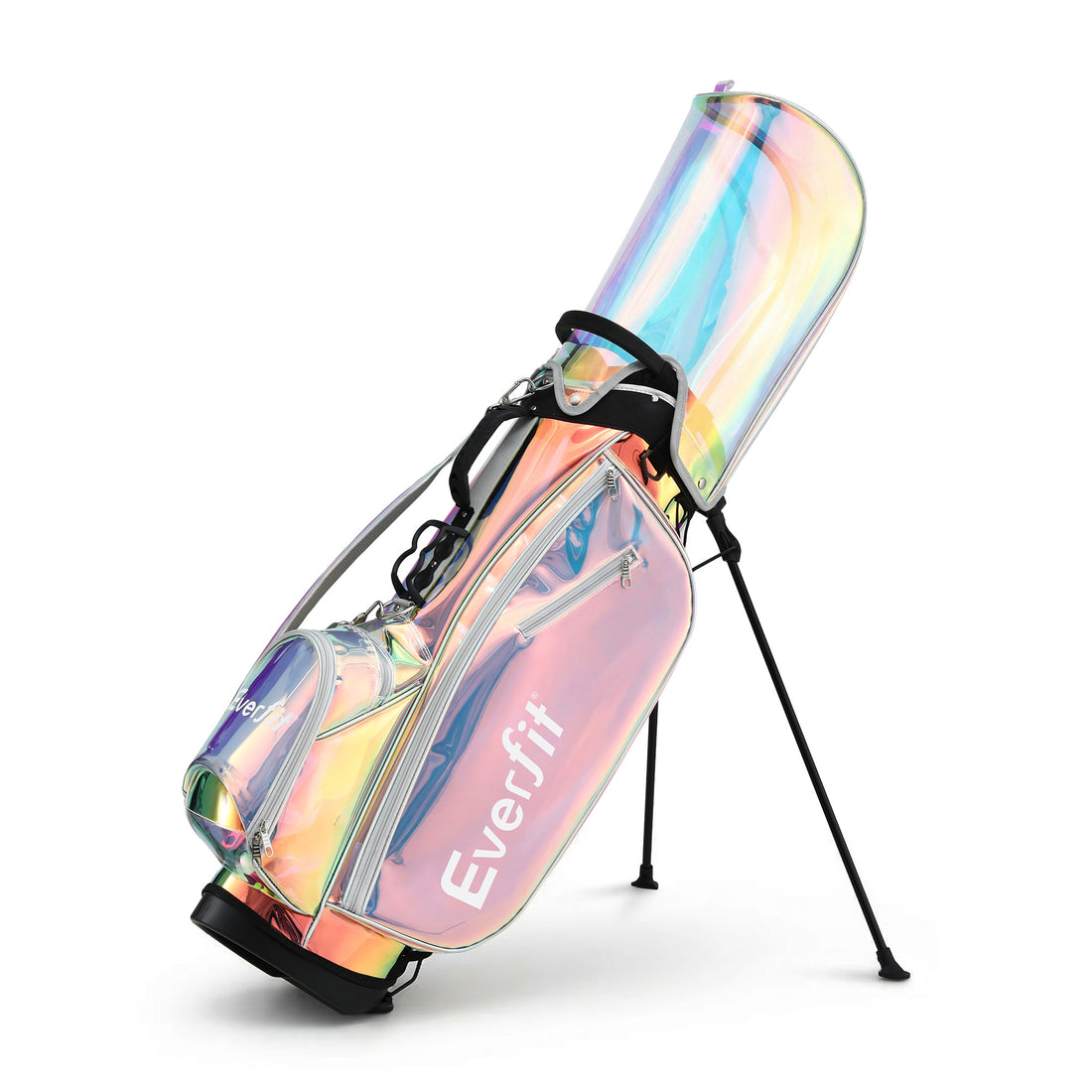 Everfit Golf Stand Bag Lightweight Carry Bag Dual Strap Club Divider Holographic-Sports &amp; Fitness > Golf > Golf Accessories-PEROZ Accessories