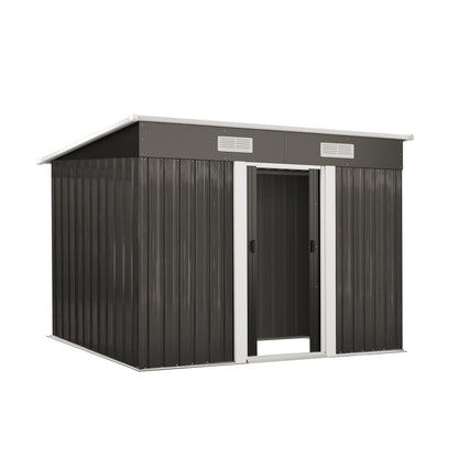 Livsip Garden Shed Outdoor Storage Sheds 2.38x1.31M Workshop Cabin Metal House-Garden Sheds-PEROZ Accessories