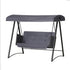 Gardeon Outdoor Swing Chair Garden Bench Furniture Canopy 3 Seater Rattan Grey-Swing Chairs-PEROZ Accessories