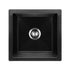 Welba Kitchen Sink 38x38cm Granite Stone Sink Laundry Basin Single Bowl Black-Granite Sink-PEROZ Accessories