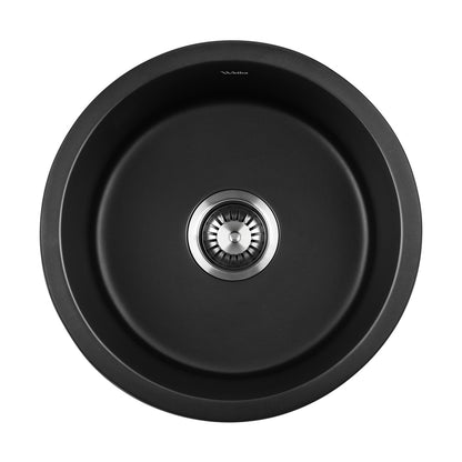 Welba Kitchen Sink Basin Stone Sink Bathroom Laundry Single Bowl 430mmx430mm-Kitchen Sinks-PEROZ Accessories