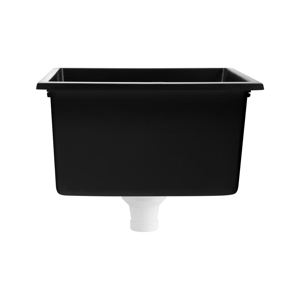 Welba Kitchen Sink Basin Stone Sink Bathroom Laundry Single Bowl 460mmx410mm-Kitchen Sinks-PEROZ Accessories