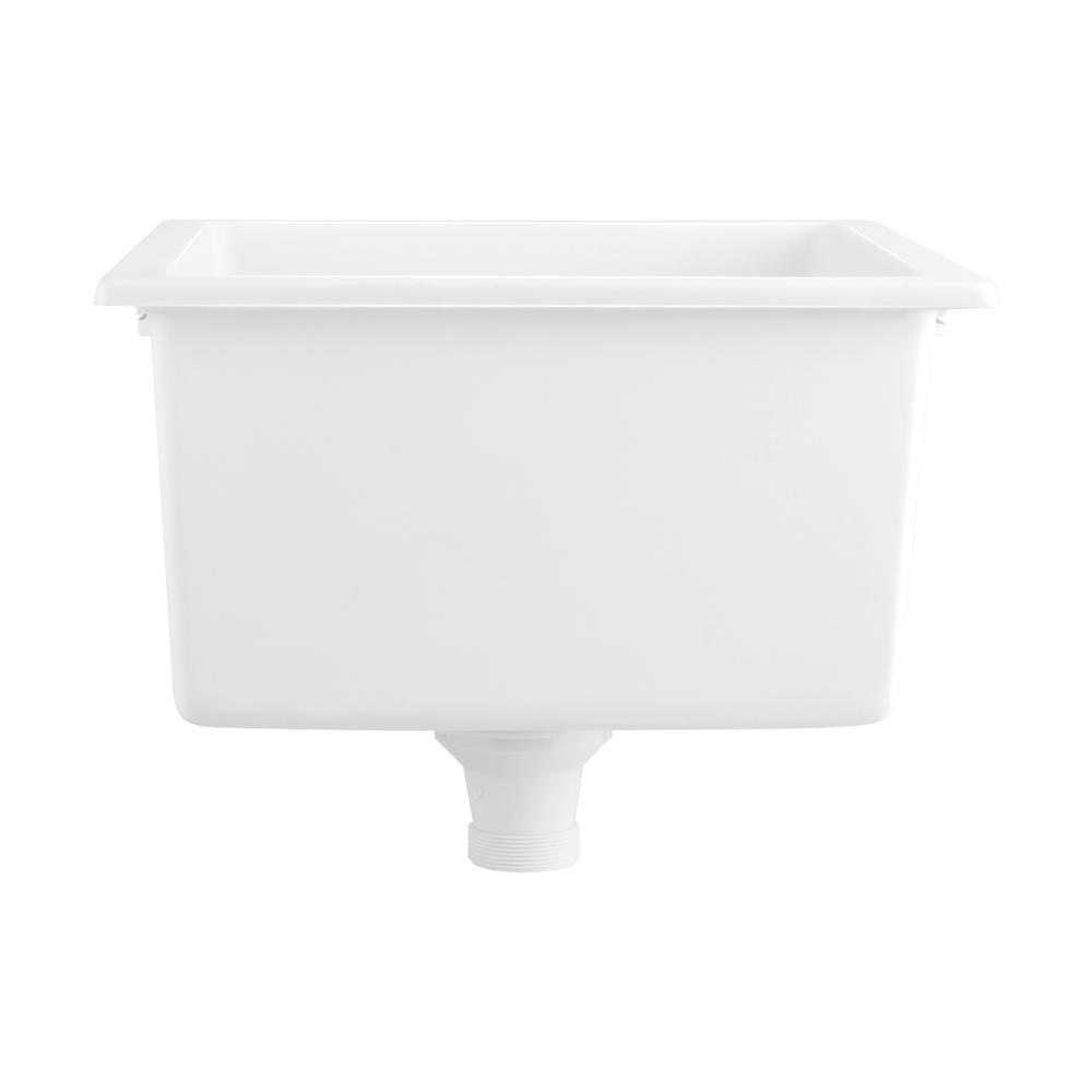Welba Kitchen Sink Granite Stone Laundry Basin Under/Top Single Bowl 460x410mm-Kitchen Sinks-PEROZ Accessories