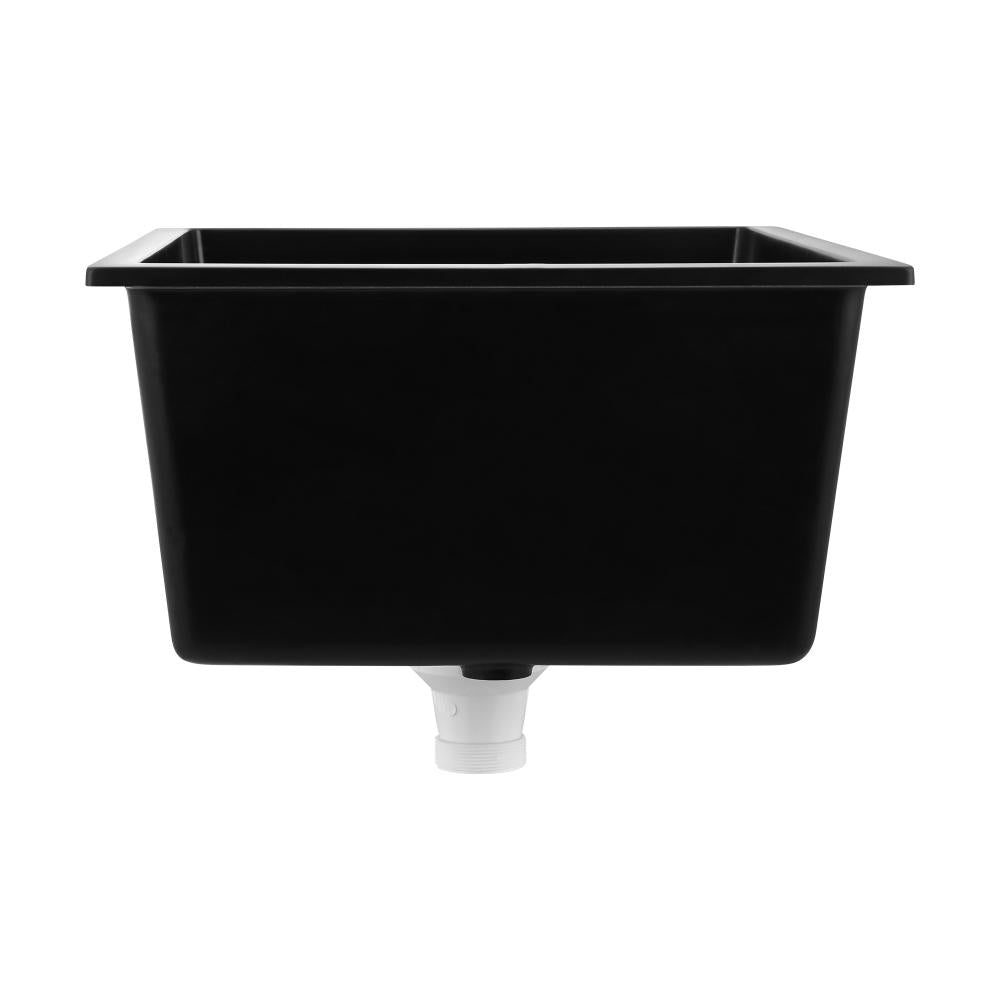 Welba Kitchen Sink 55x45cm Granite Stone Sink Laundry Basin Single Bowl Black-Granite Sink-PEROZ Accessories