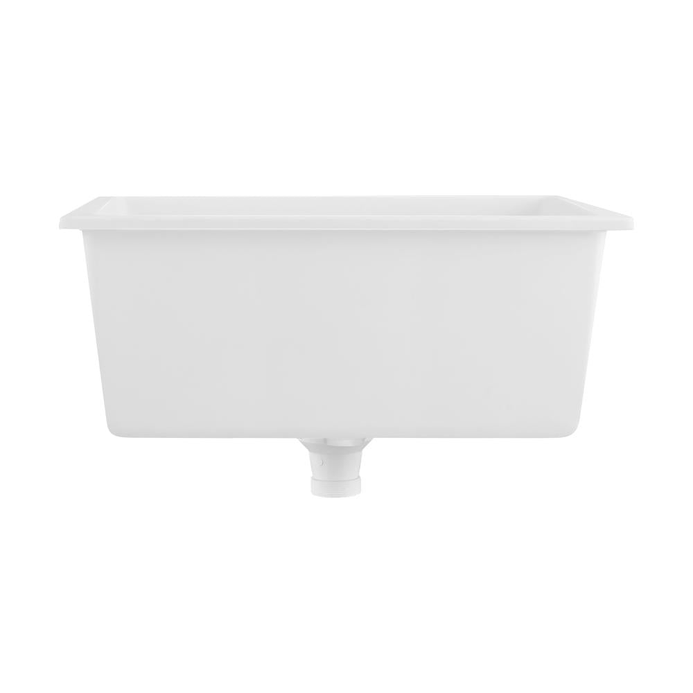 Welba Kitchen Sink 70x45cm Granite Stone Sink Laundry Basin Single Bowl White-Granite Sink-PEROZ Accessories