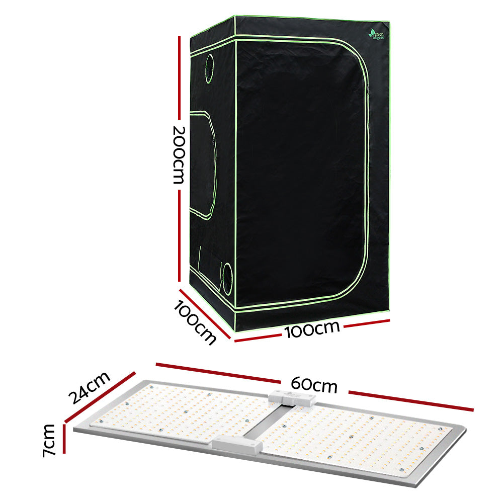 Greenfingers Grow Tent Light Kit 100x100x200CM 220W LED Full Spectrum-Home &amp; Garden > Green Houses-PEROZ Accessories