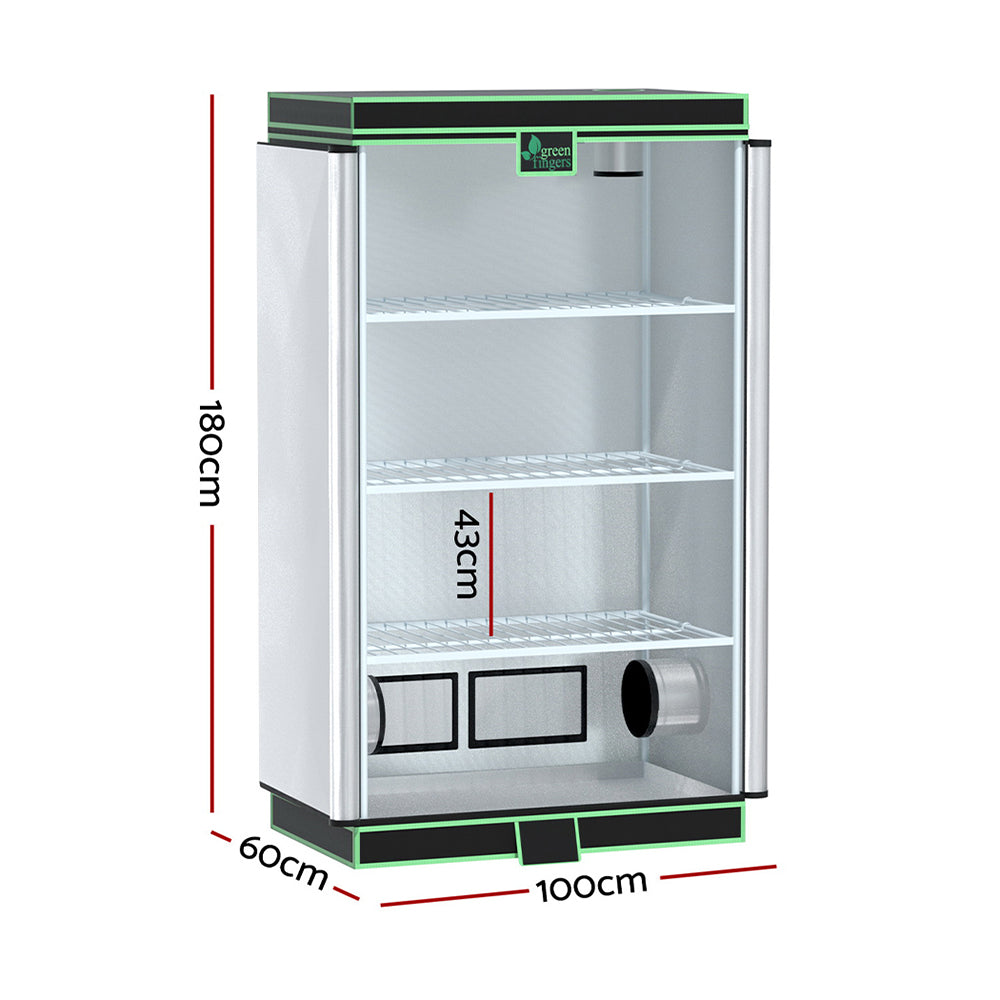 Greenfingers Grow Tent 100x60x180cm 4 Tiers Kits Hydroponics Indoor Grow System-Home &amp; Garden &gt; Greenhouses &gt; Greenhouses &amp; Accessories-PEROZ Accessories