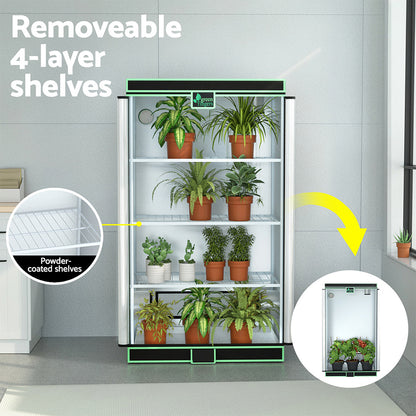 Greenfingers Grow Tent 100x60x180cm 4 Tiers Kits Hydroponics Indoor Grow System-Home &amp; Garden &gt; Greenhouses &gt; Greenhouses &amp; Accessories-PEROZ Accessories