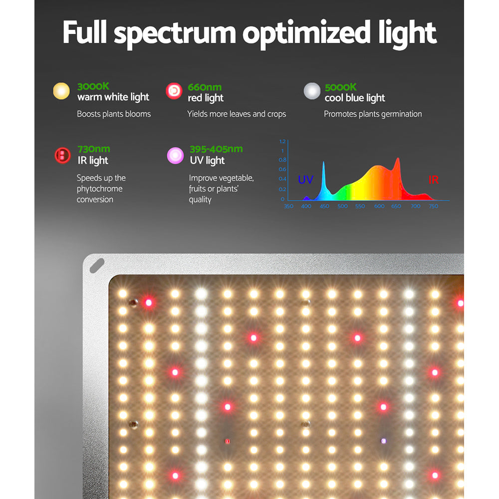 Greenfingers Grow Tent Light Kit 240x120x200CM 220W LED Full Spectrum-Home &amp; Garden > Green Houses-PEROZ Accessories