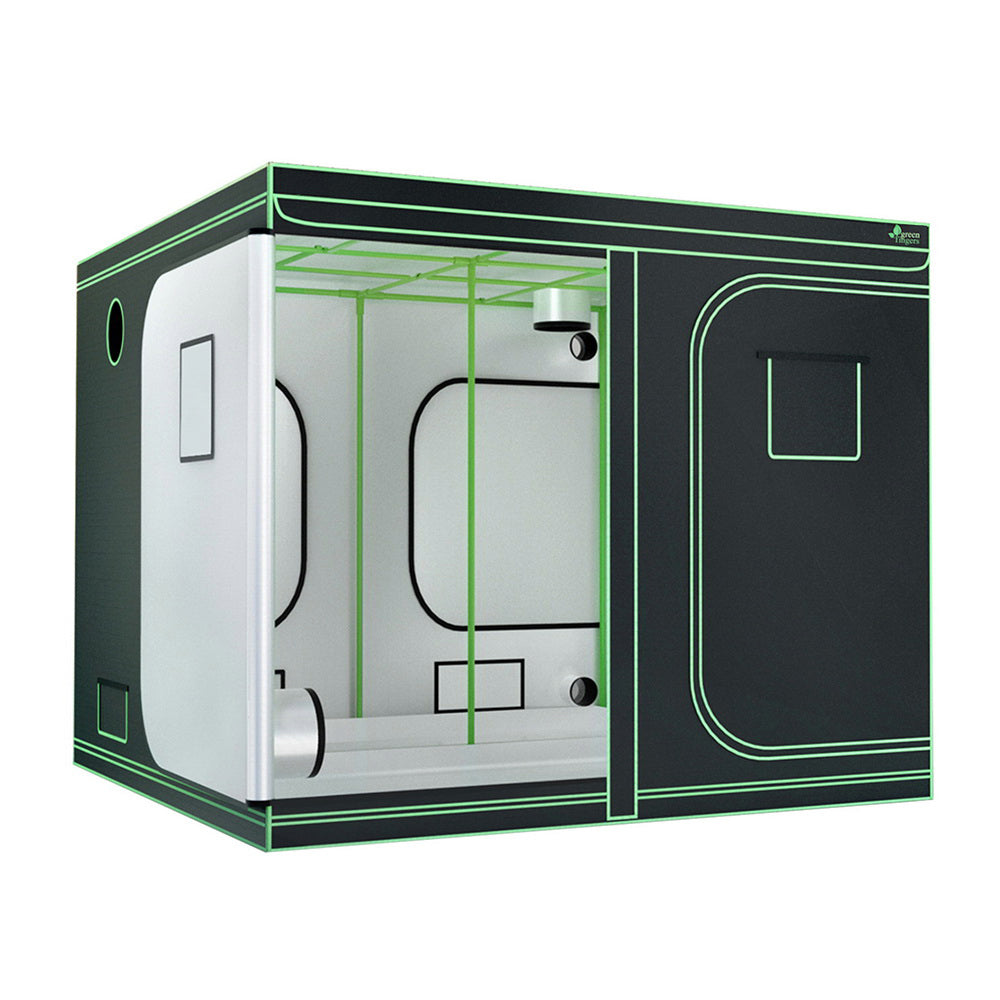 Greenfingers Grow Tent Kits 240x240x200cm Hydroponics Indoor Grow System Black-Home &amp; Garden &gt; Greenhouses &gt; Greenhouses &amp; Accessories-PEROZ Accessories