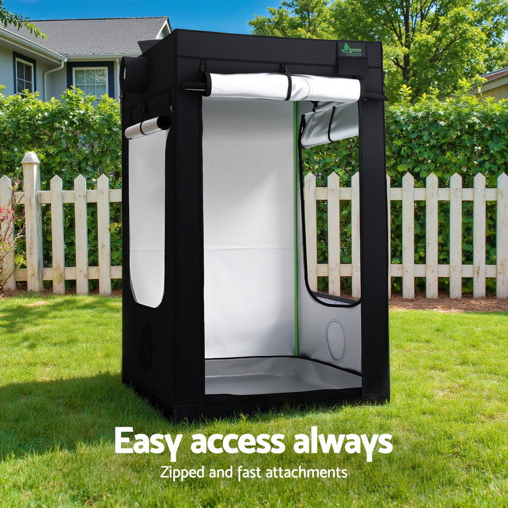 Green Fingers Grow Tent Kits 120x120x200cm Hydroponics Indoor Grow System-Home &amp; Garden &gt; Greenhouses &gt; Greenhouses &amp; Accessories-PEROZ Accessories