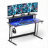 Artiss Gaming Desk with LED Lights Computer Desk Table with Monitor Shelf Power 120cm-Furniture > Office > Desks-PEROZ Accessories
