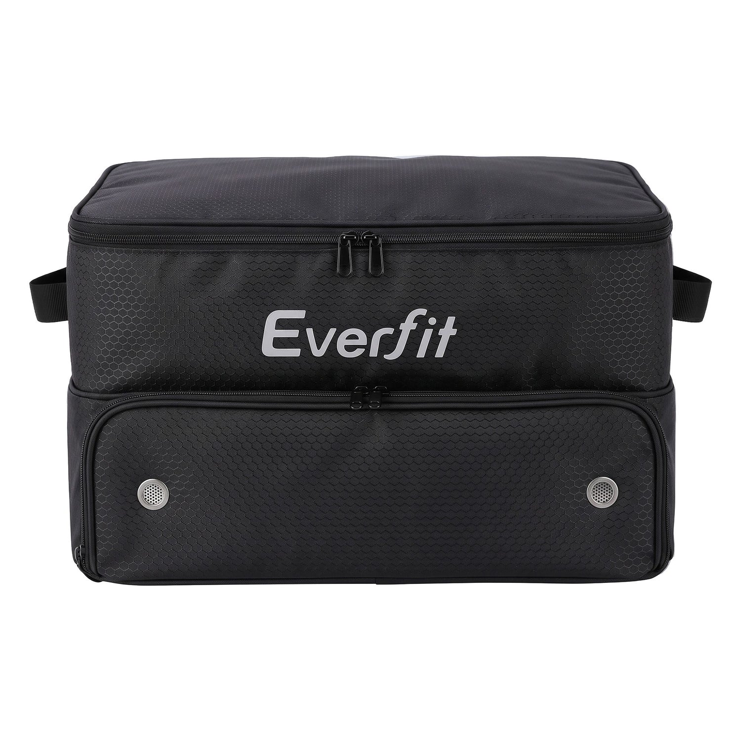 Everfit Golf Trunk Organizer for Car, 2-Tier Golf Storage Bag with Ventilated Shoe Compartment Black