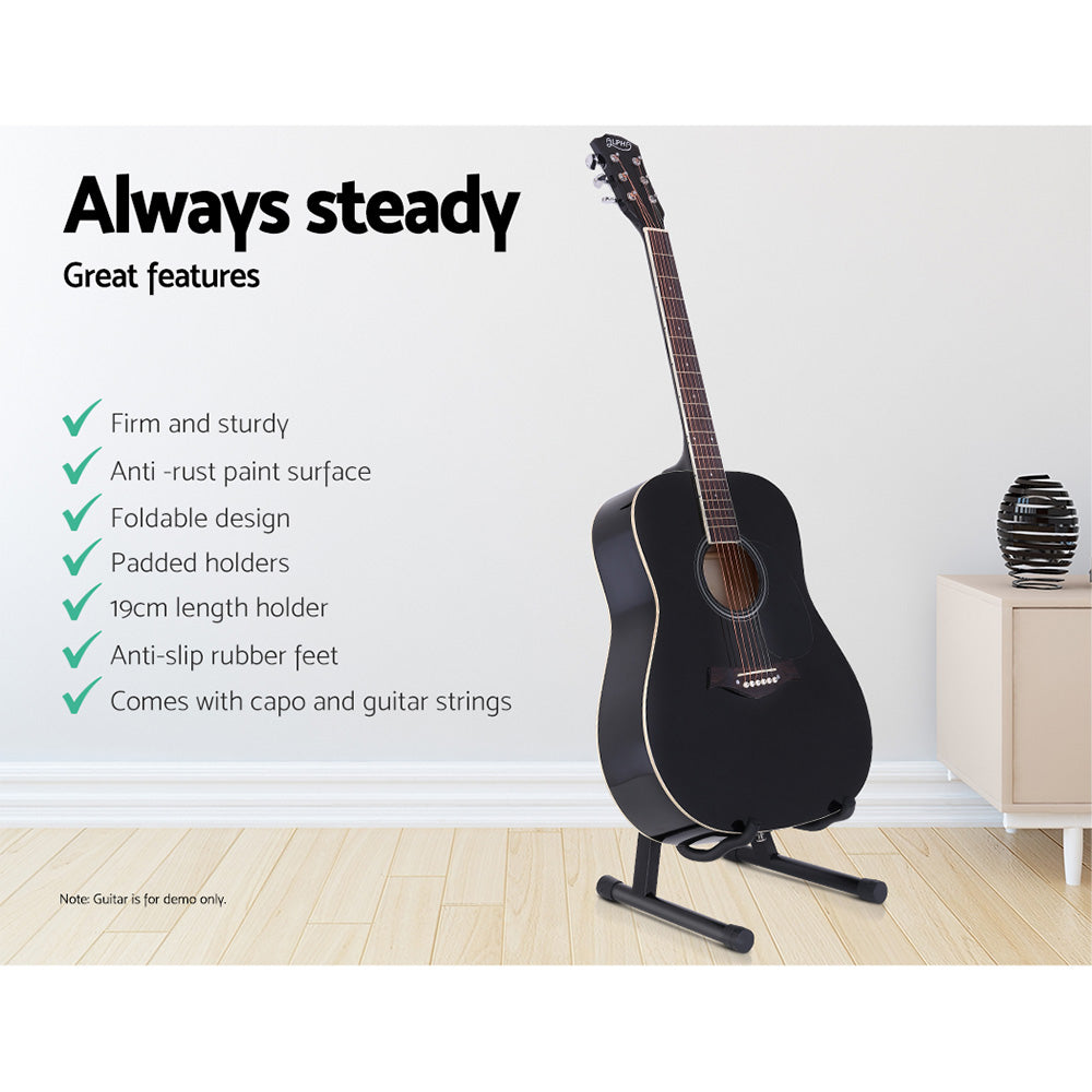 Alpha Guitar Stand Folding Portable Floor Rack Holder-Audio &amp; Video &gt; Musical Instrument &amp; Accessories-PEROZ Accessories
