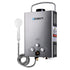 Devanti Portable Gas Water Heater With Pump LPG System Grey-Appliances > Heaters > Gas & Oil Heaters-PEROZ Accessories