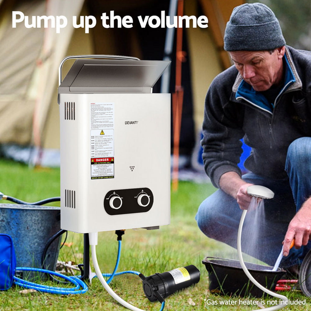 Water Pump 12V Pressure Shower 4L/Min-Tools > Pumps > Irrigation Pumps-PEROZ Accessories