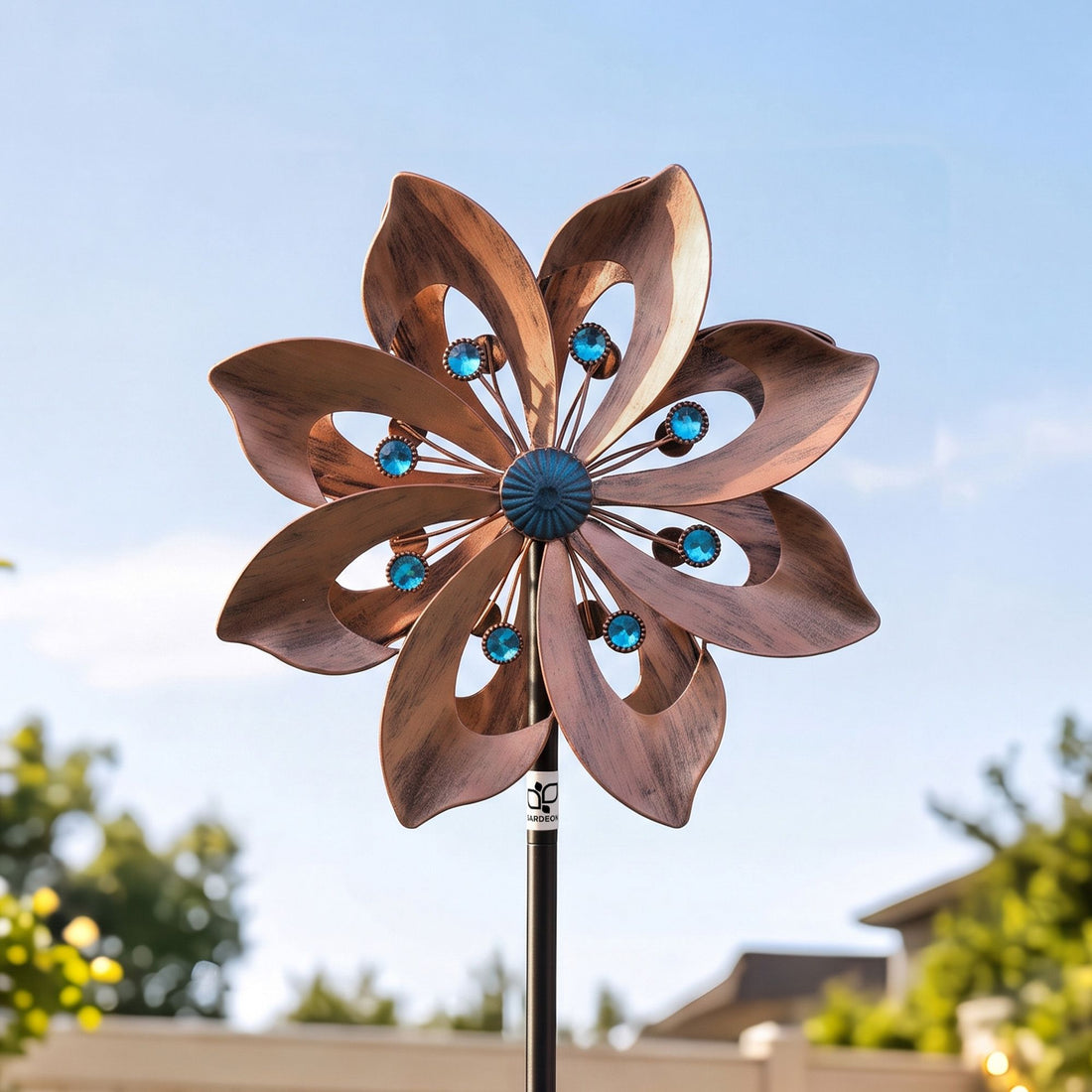 Gardeon Garden Windmill Double Layer Metal Wind Spinner 190cm Bronze-Home &amp; Garden > Decor > Garden Ornaments-PEROZ Accessories