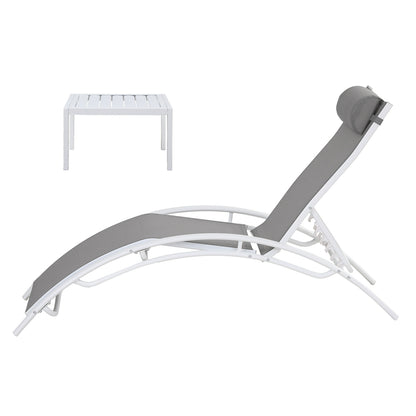 Gardeon 3PC Sun Lounge Outdoor Lounger Table Chairs Steel Patio Furniture Garden-Furniture > Outdoor > Outdoor Sofas &amp; Lounge Sets-PEROZ Accessories