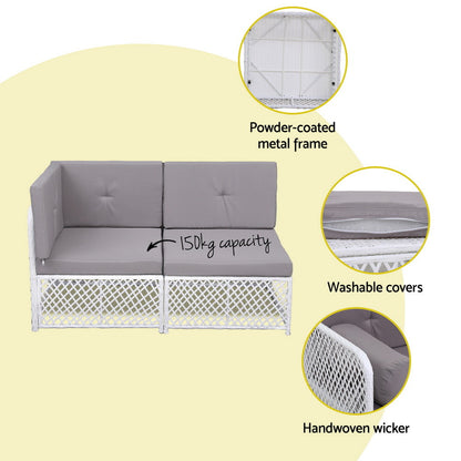 Gardeon 4 Seater Outdoor Sofa Set 5PCS Table Chair Set Garden Patio Furniture-Furniture &gt; Outdoor &gt; Outdoor Sofas &amp; Lounge Sets-PEROZ Accessories
