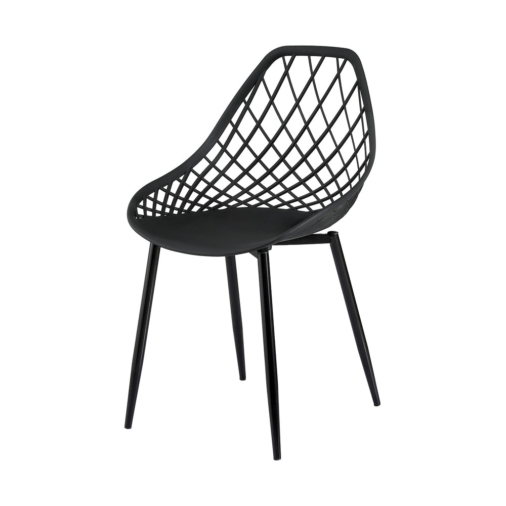 Gardeon 4PC Outdoor Dining Chairs PP Lounge Chair Patio Garden Furniture Black-Furniture > Outdoor > Outdoor Chairs-PEROZ Accessories