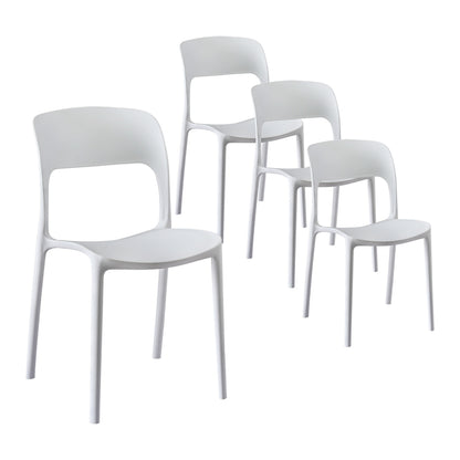 Gardeon 4PC Outdoor Dining Chairs Stackable PP Patio Chair Garden Furniture White-Furniture > Outdoor > Outdoor Chairs-PEROZ Accessories