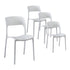 Gardeon 4PC Outdoor Dining Chairs Stackable PP Patio Chair Garden Furniture White-Furniture > Outdoor > Outdoor Chairs-PEROZ Accessories