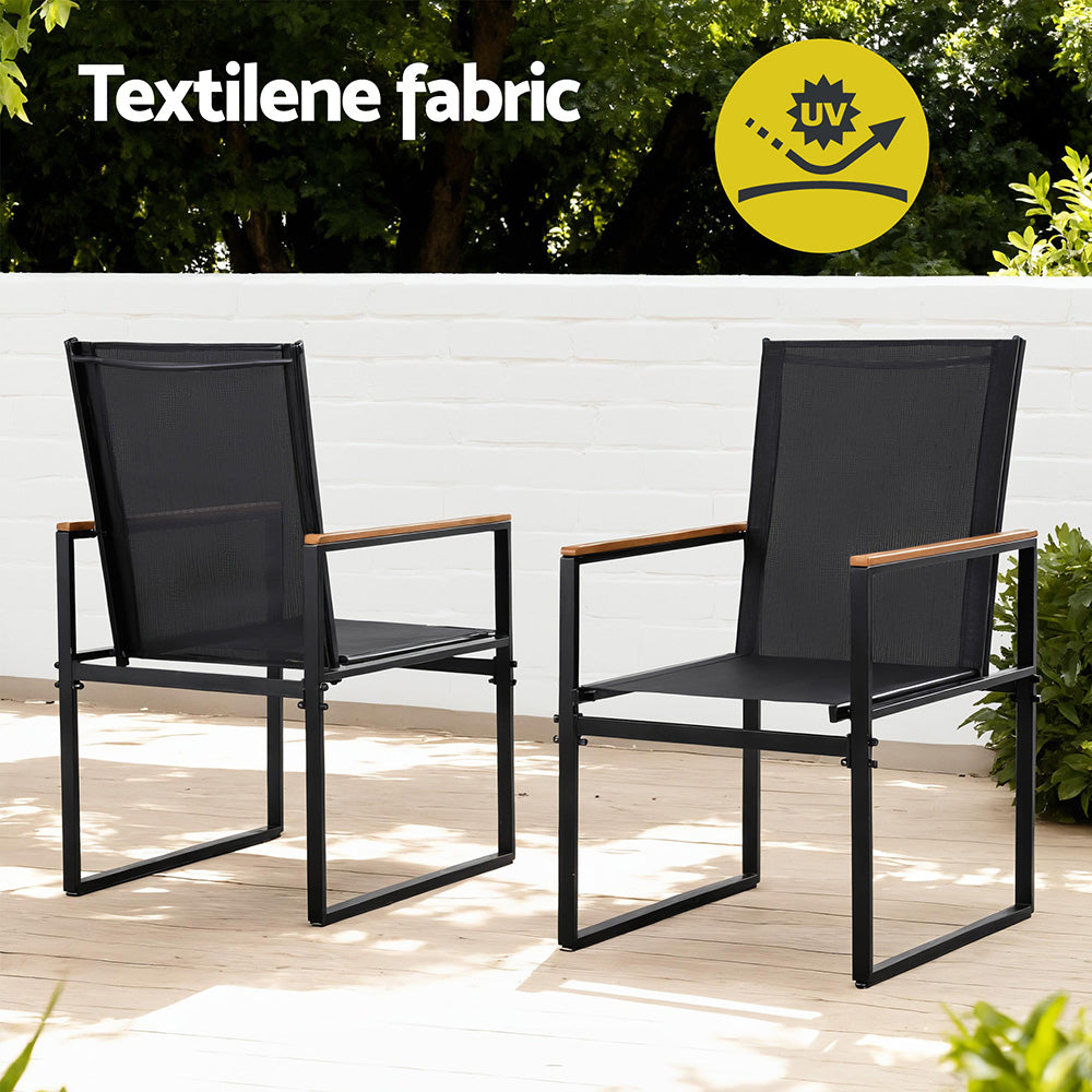 Gardeon 5PCS Outdoor Dining Set Table and Chairs Patio Garden Furniture Bistro Set-Furniture > Dining > Dining Set-PEROZ Accessories