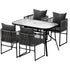 Gardeon 5PCS Outdoor Dining Set Table and Chairs Rope Patio Furniture Garden Black-Furniture > Dining > Dining Set-PEROZ Accessories