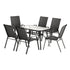 Gardeon 7PC Outdoor Dining Set Table and Chairs Patio Furniture Garden Bistro Set Black-Furniture > Outdoor > Outdoor Dining Sets-PEROZ Accessories