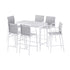 Gardeon 7PCS Outdoor Bar Set Stools Dining Chairs Table Patio Steel Bistro Set White-Furniture > Outdoor > Outdoor Chairs-PEROZ Accessories