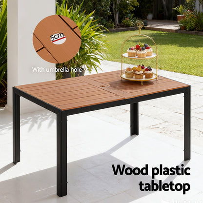Gardeon 7PCS Outdoor Dining Set Table and Chairs Patio Garden Furniture Bistro Set-Furniture > Outdoor > Outdoor Dining Sets-PEROZ Accessories