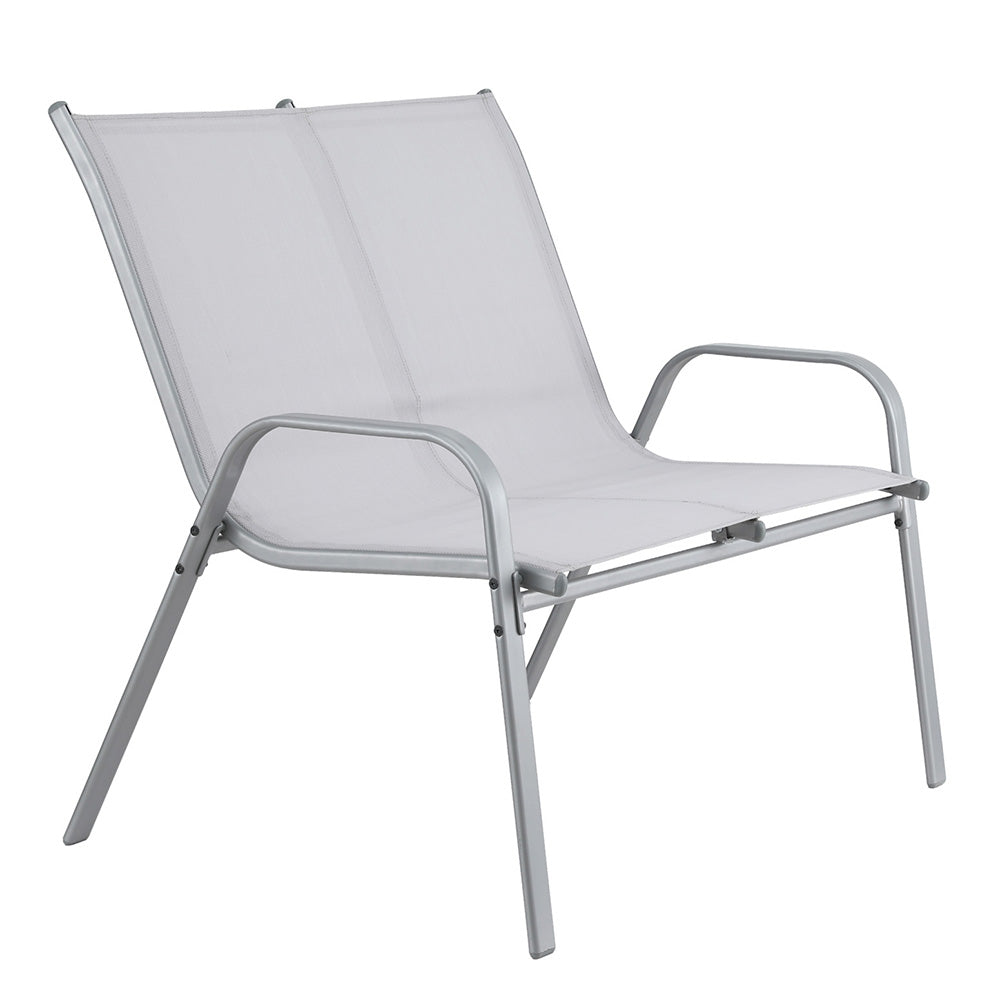 Gardeon Garden Bench Seat Steel Outdoor Patio Park Lounge Backyard Chair Grey-Furniture > Outdoor > Outdoor Chairs-PEROZ Accessories