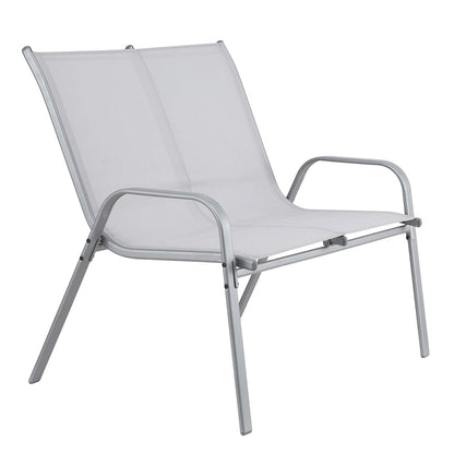 Gardeon Garden Bench Seat Steel Outdoor Patio Park Lounge Backyard Chair Grey-Furniture > Outdoor > Outdoor Chairs-PEROZ Accessories