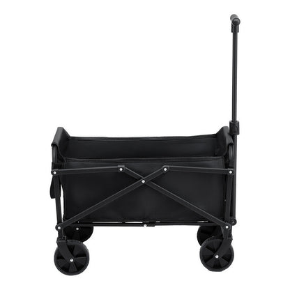 Gardeon Garden Cart Folding Trolley Camping Wagon Barrow Outdoor Beach Black-Home &amp; Garden &gt; Garden Tools &gt; Spreaders &amp; Wheelbarrows-PEROZ Accessories