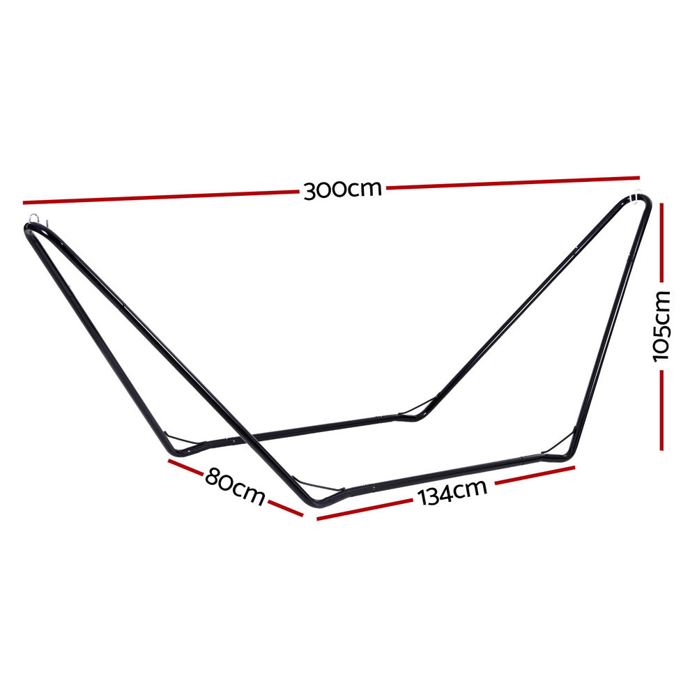 Gardeon Hammock Bed Stand Steel Frame Outdoor Garden-Home &amp; Garden &gt; Hammocks &gt; Hammocks &amp; Accessories-PEROZ Accessories